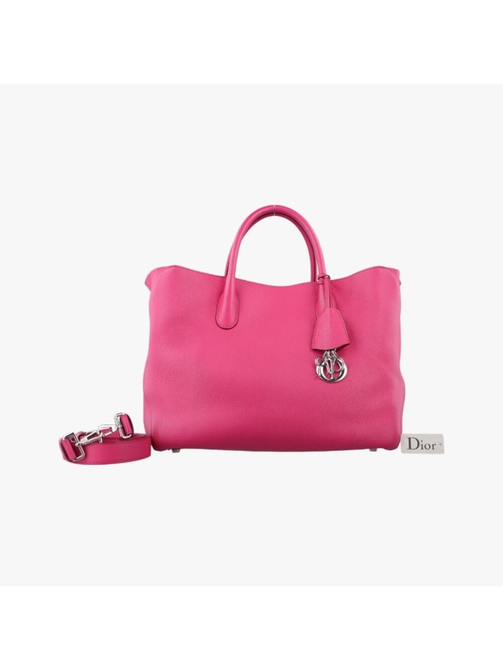 Dior Open Bar Tote Bag Pink Leather